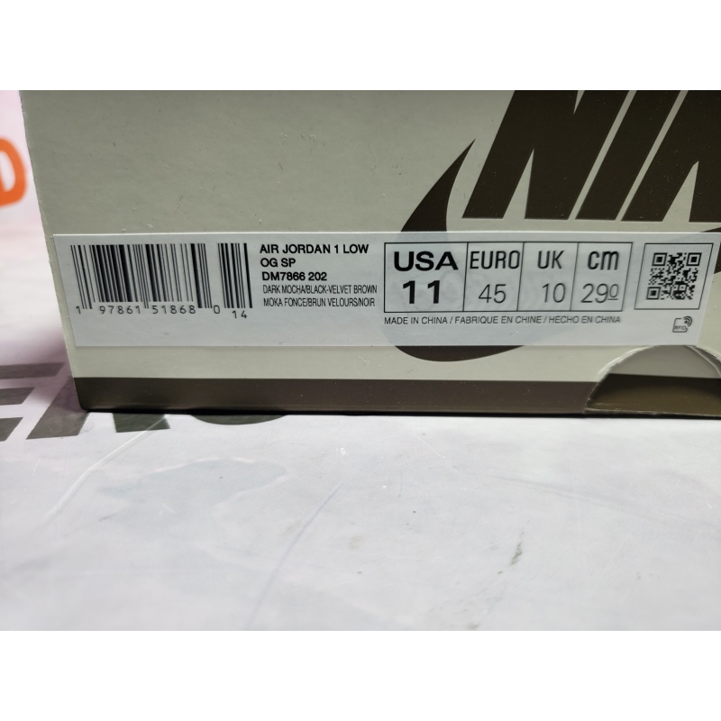 PKGoden Travis Scott x Air Jordan 1 Retro Low OG SP Velvet Brown DM7866-202 
