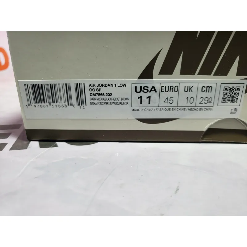 PKGoden Travis Scott x Air Jordan 1 Retro Low OG SP Velvet Brown DM7866-202 