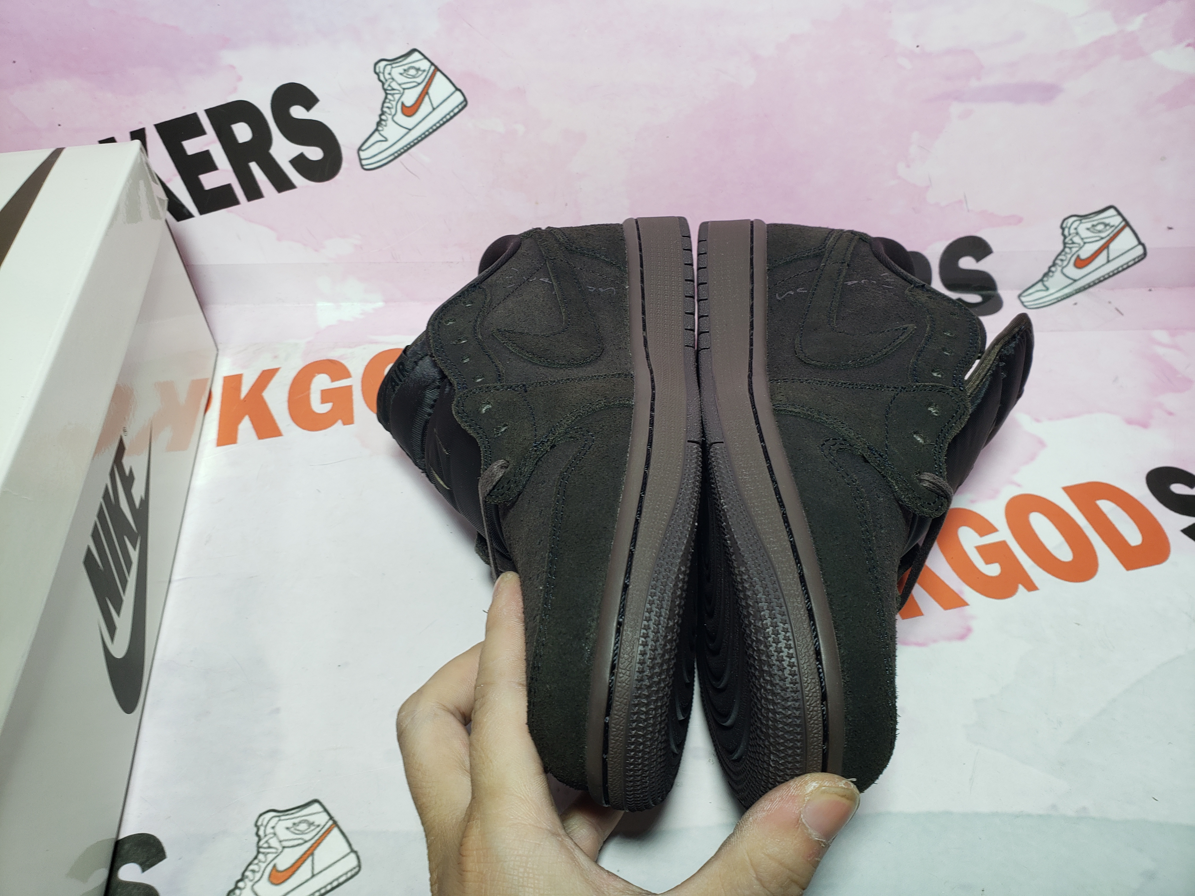 PKGoden Travis Scott x Air Jordan 1 Retro Low OG SP Velvet Brown DM7866-202 