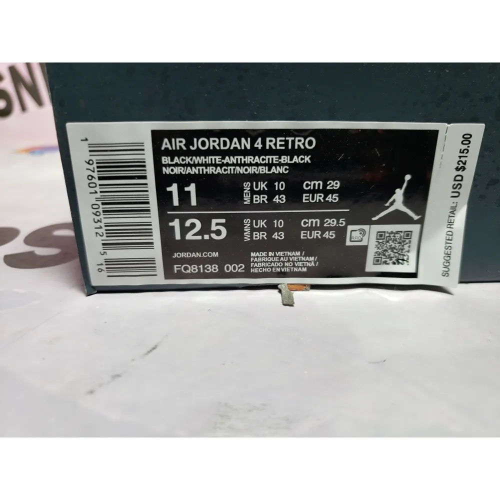 【Flash Sales】PKGoden Air Jordan 4 Fear FQ8138-002 