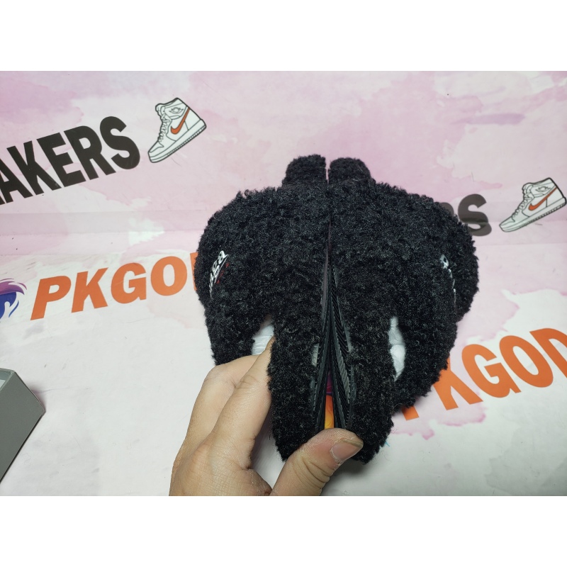 Balenciaga Black Furry Slides