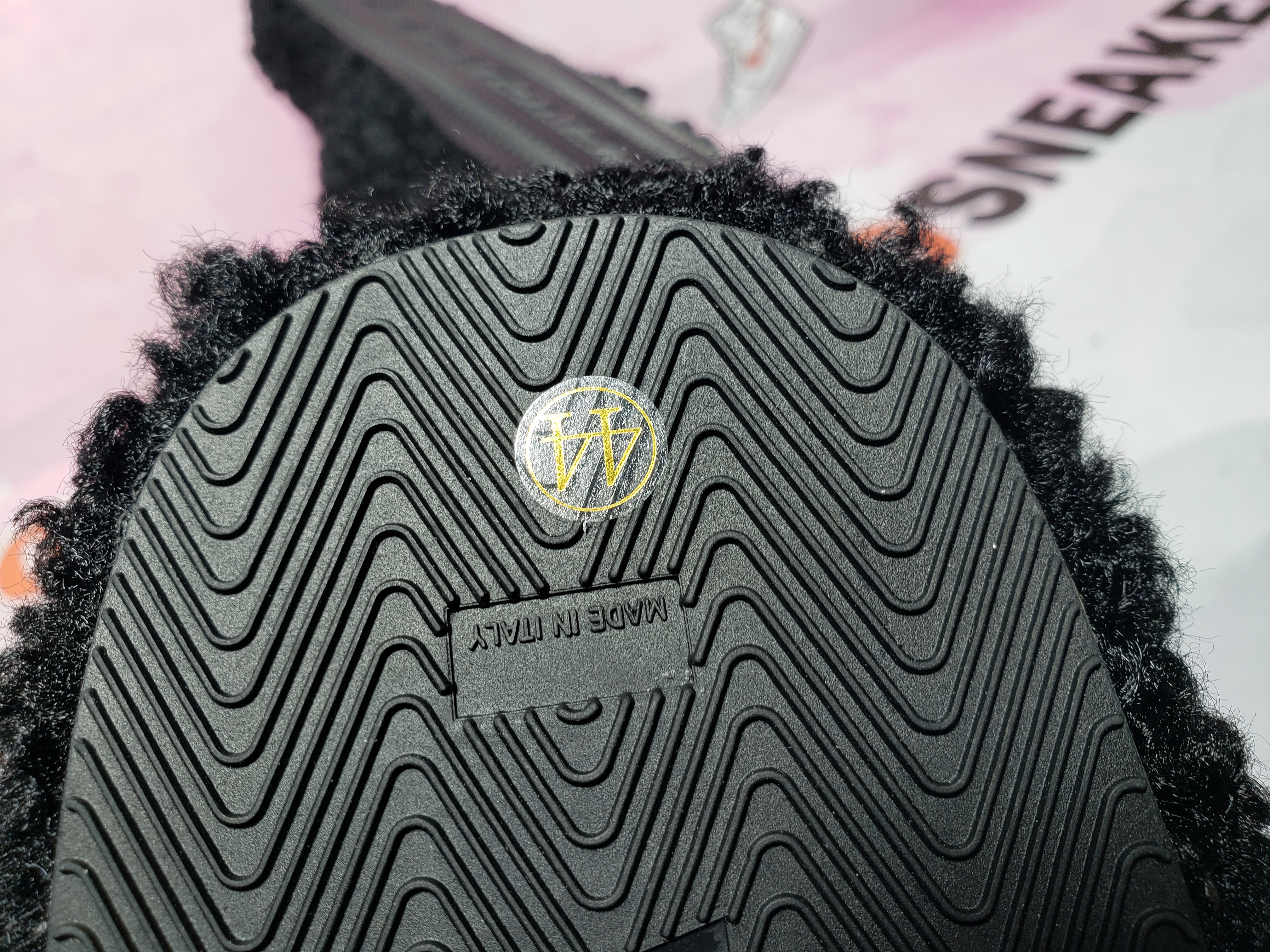 Balenciaga Black Furry Slides