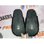 Balenciaga Black Furry Slides