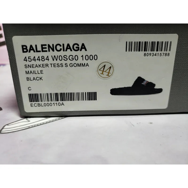 Balenciaga Black Furry Slides