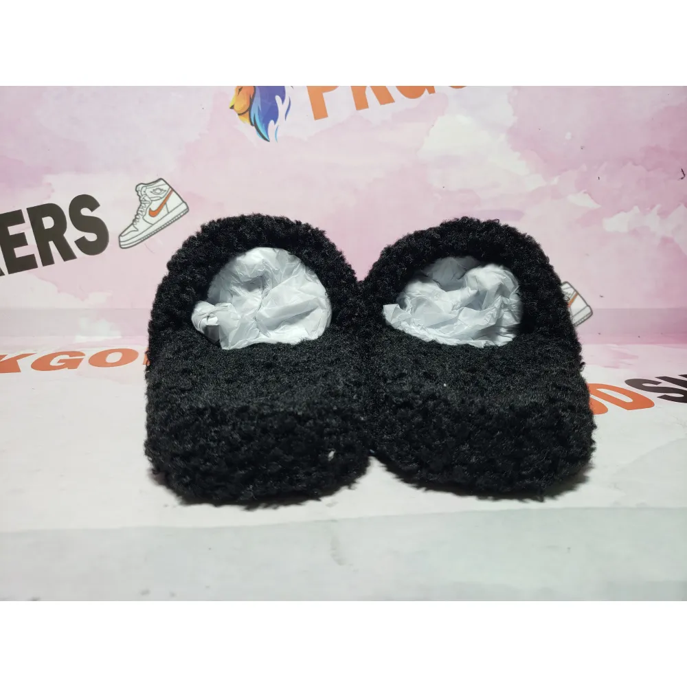 Balenciaga Black Furry Slides