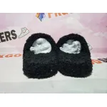 Balenciaga Black Furry Slides