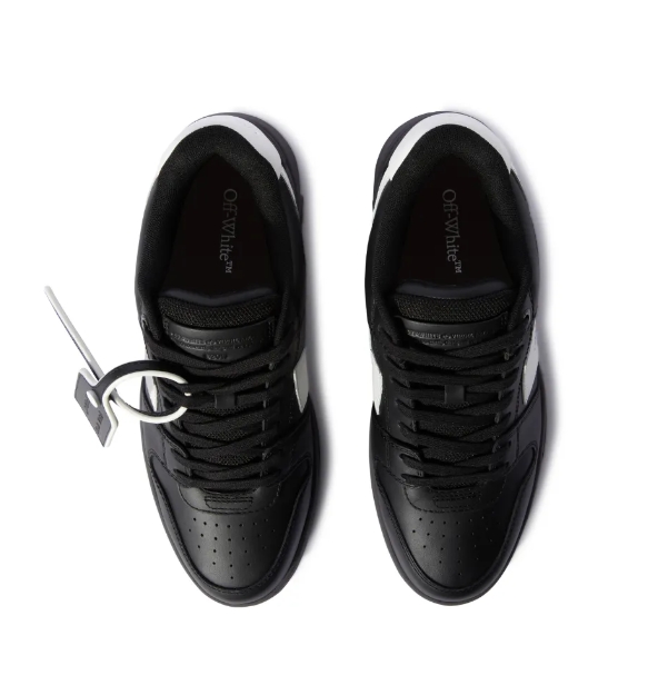OFF-WHITE Out Of Office OOO Low Tops Black Grey White FW23,OMIA189C99LEA0061001