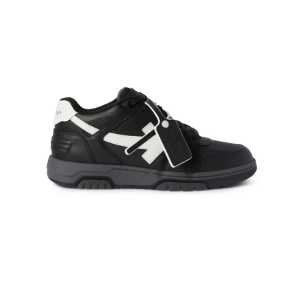 OFF-WHITE Out Of Office OOO Low Tops Black Grey White FW23,OMIA189C99LEA0061001 01