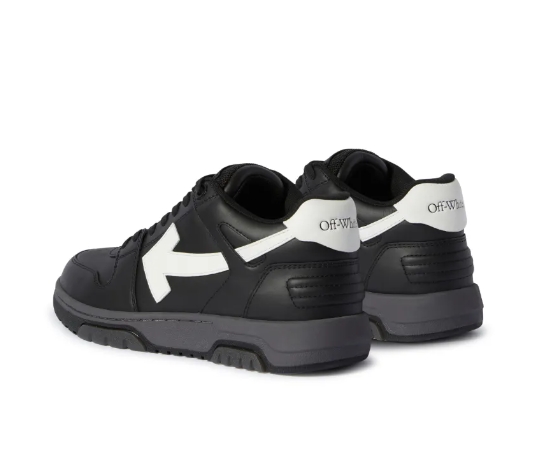 OFF-WHITE Out Of Office OOO Low Tops Black Grey White FW23,OMIA189C99LEA0061001