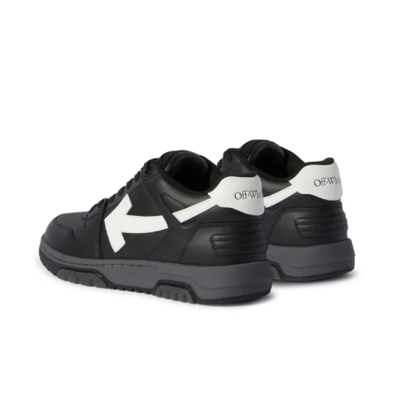 OFF-WHITE Out Of Office OOO Low Tops Black Grey White FW23,OMIA189C99LEA0061001
