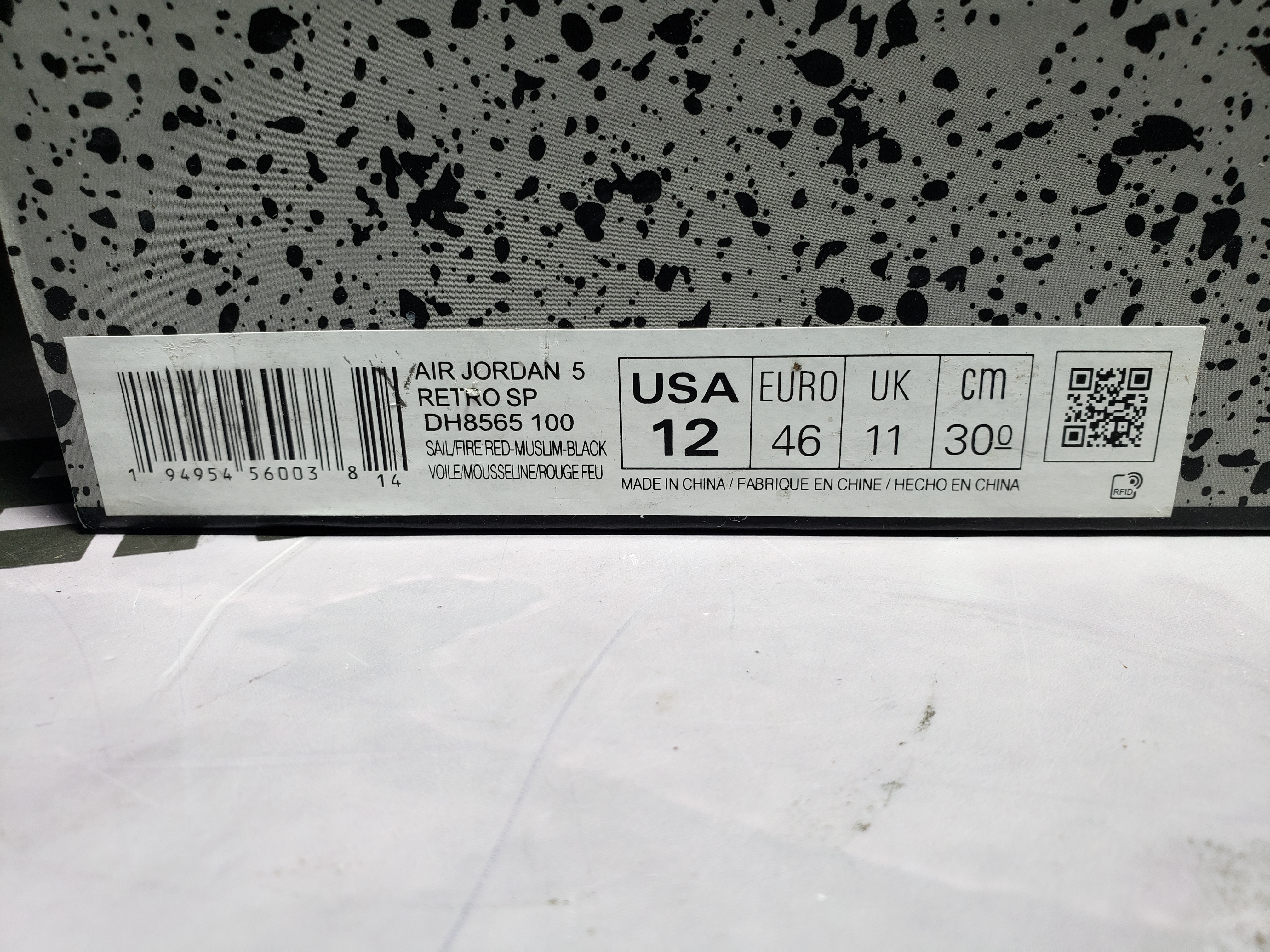 OG Jordan 5 Retro OFF-WHITE Sail DH8565-100