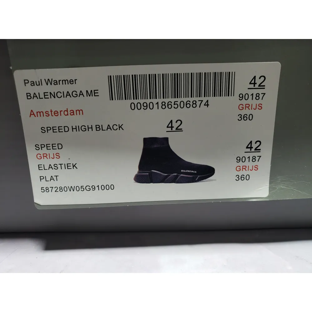 PKGoden Balenciaga socks Sneaker Speed Trainer Black