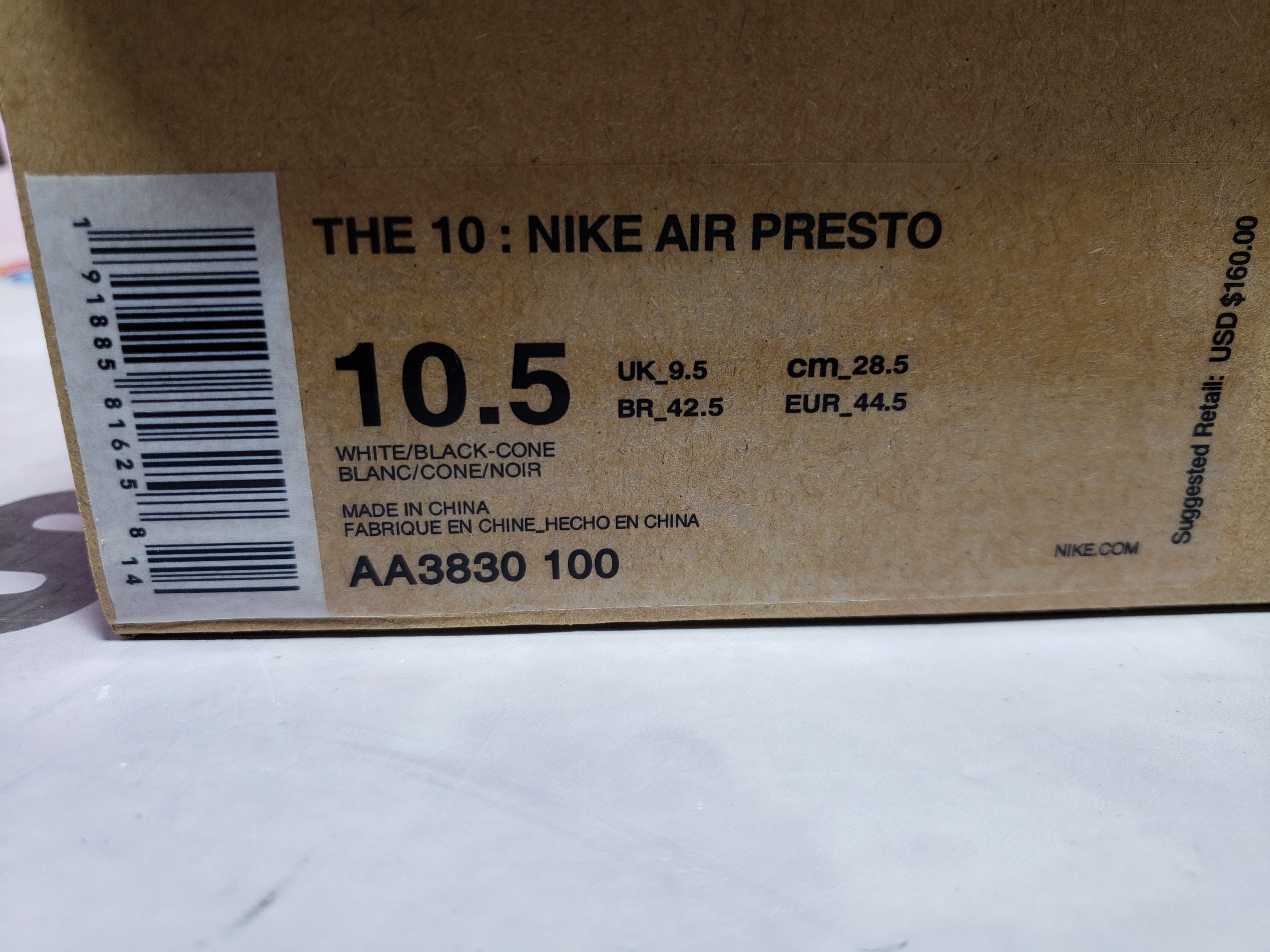 PKGoden OFF-WHITE x Air Presto White AA3830-100