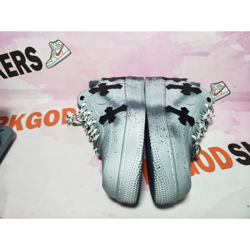 PKGoden Chrome Hearts x Air Force 1 Low blue
