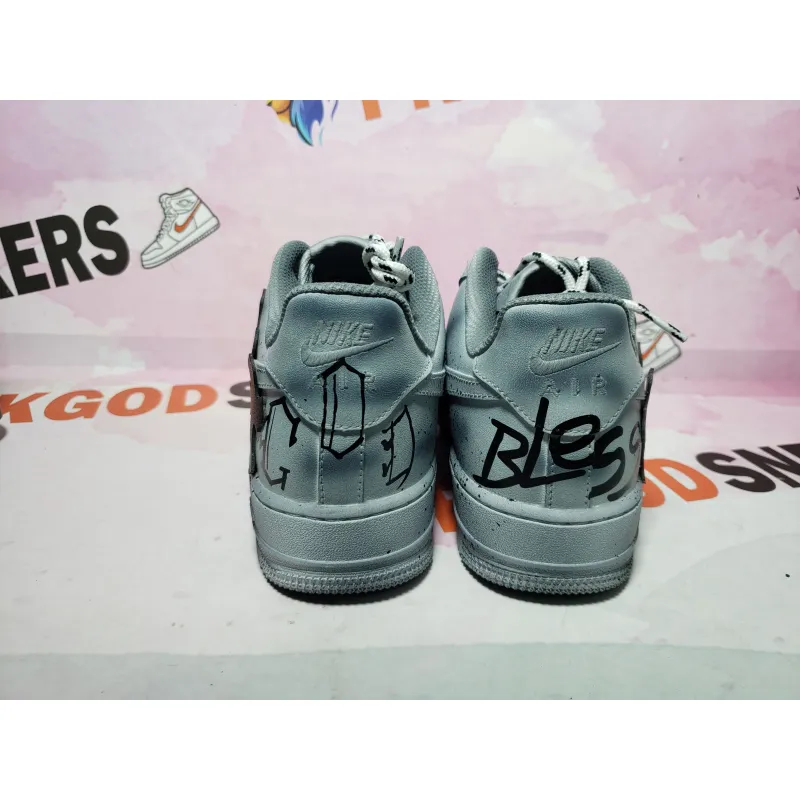 PKGoden Chrome Hearts x Air Force 1 Low blue
