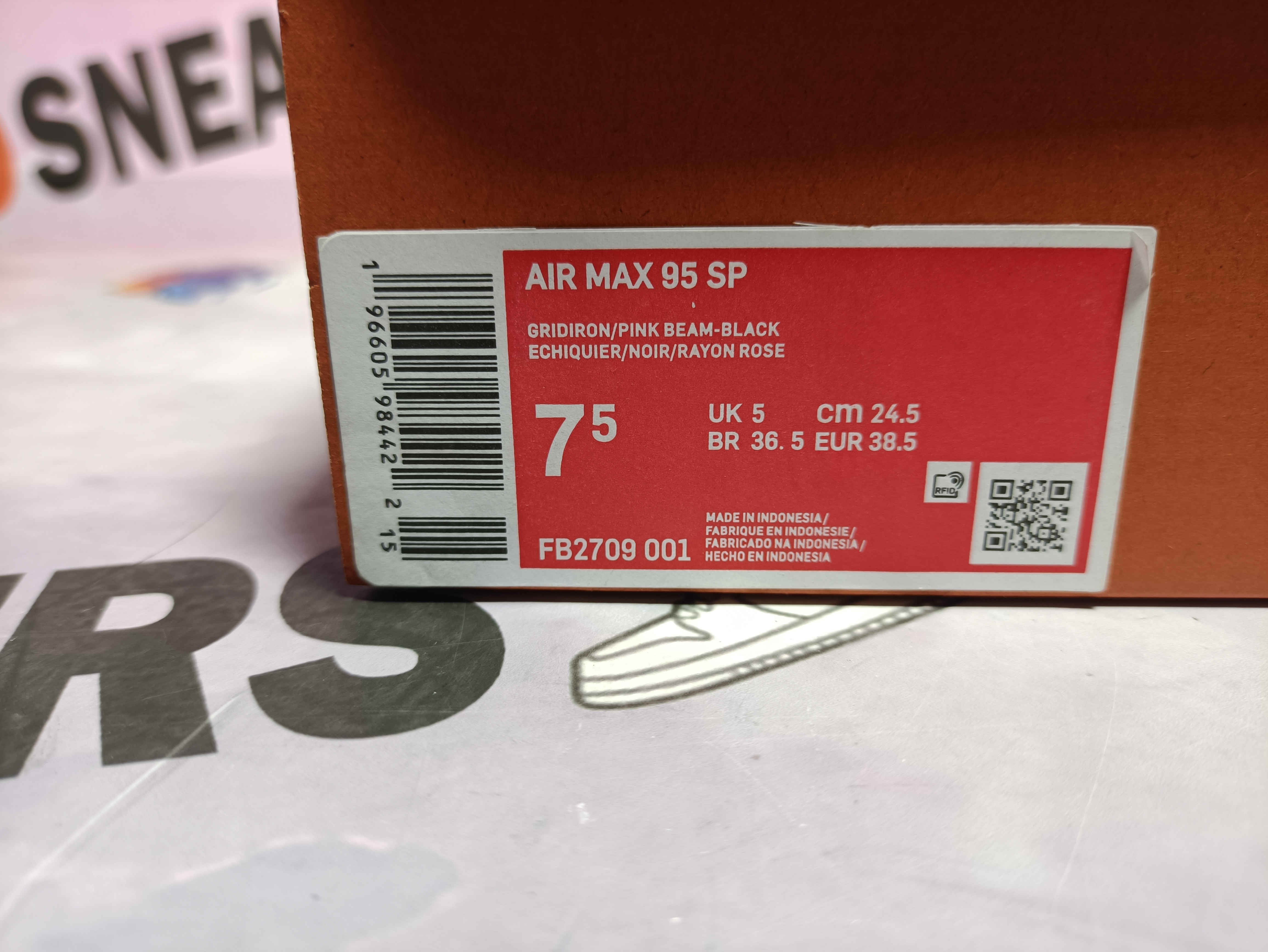 FREE SHIPPING - Air Max 95 SP Corteiz Pink Beam FB2709-001