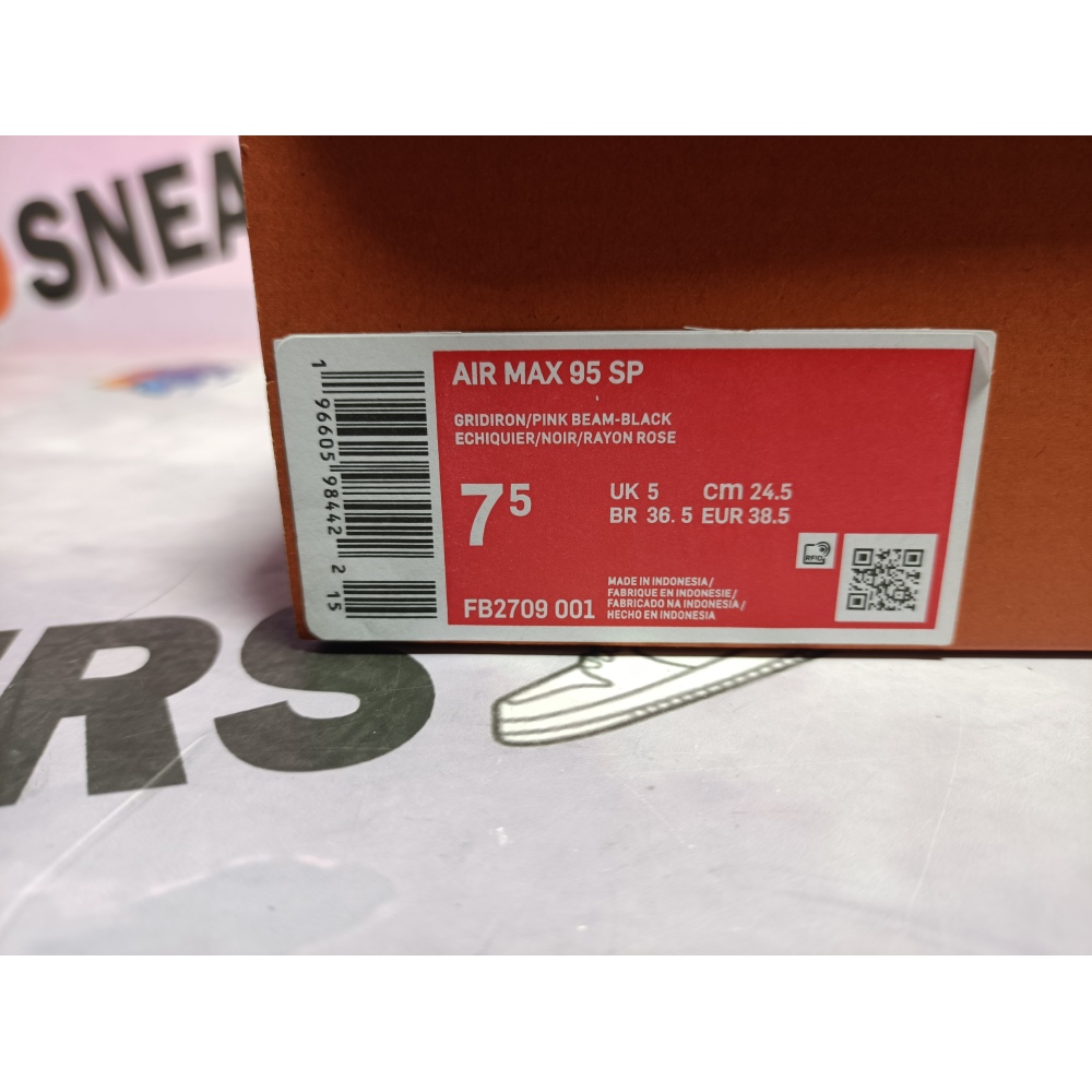 FREE SHIPPING - Air Max 95 SP Corteiz Pink Beam FB2709-001