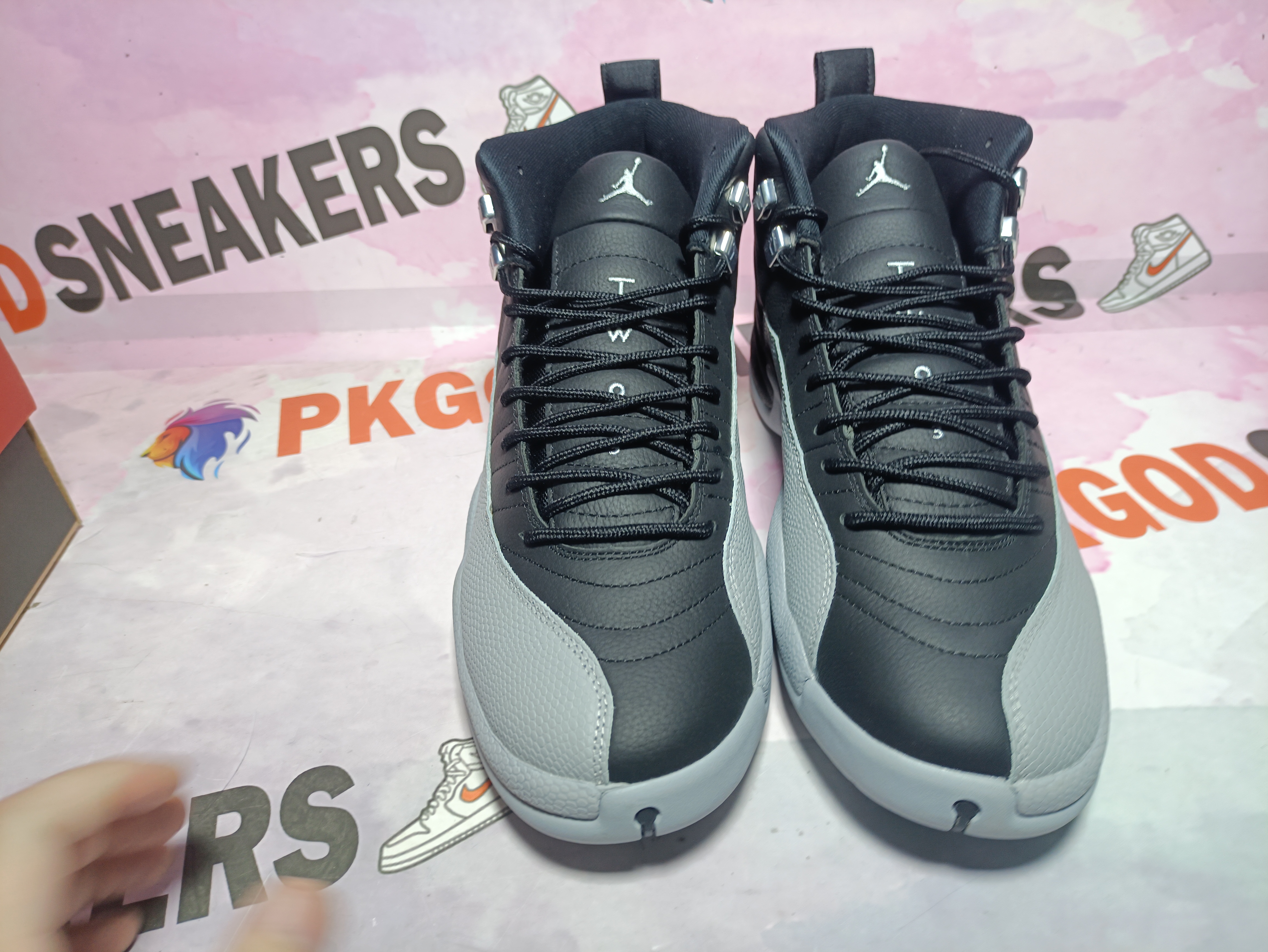 PKGoden Air Jordan 12 Retro Black and wolf Grey CT8013-010 