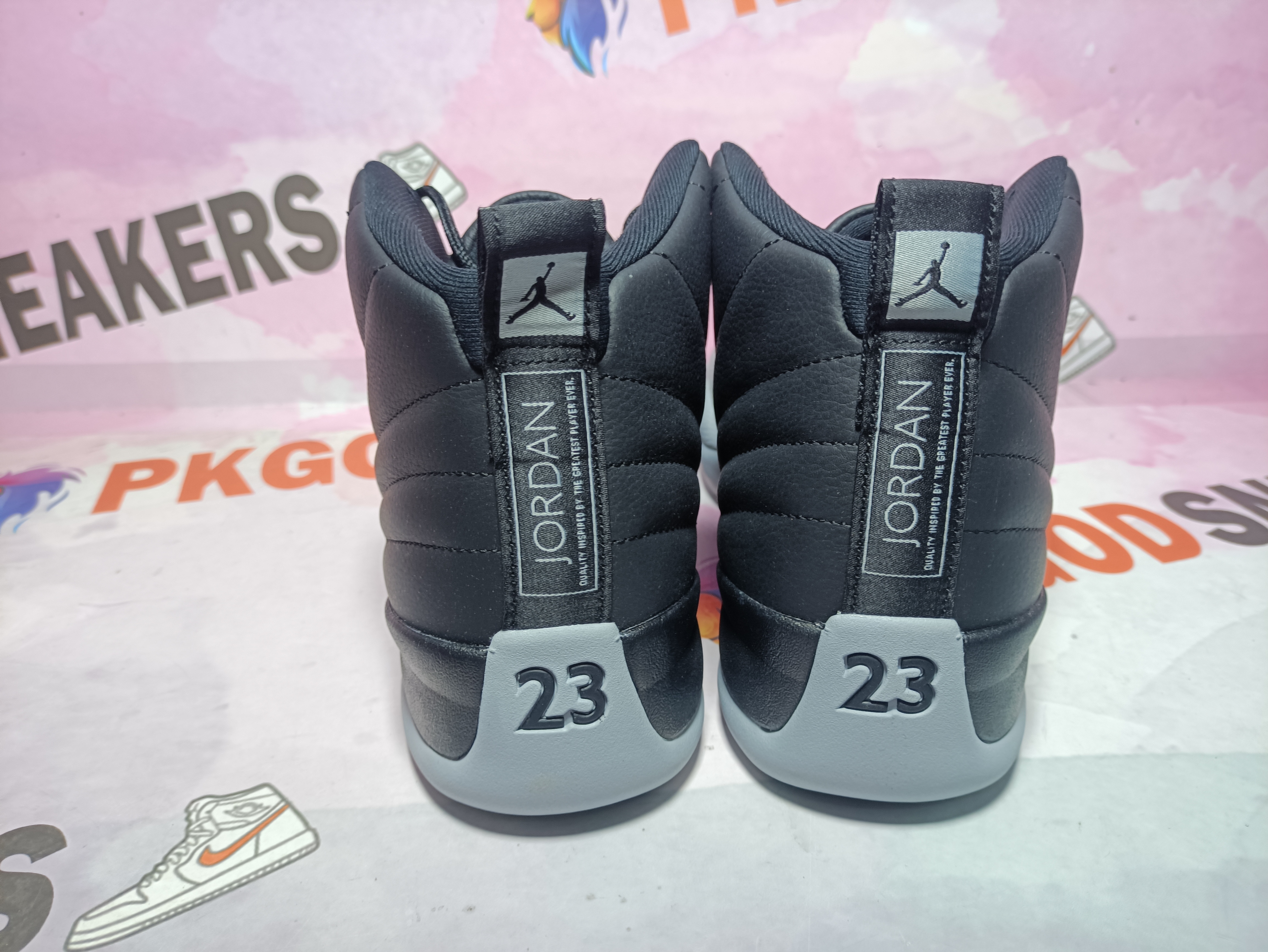 PKGoden Air Jordan 12 Retro Black and wolf Grey CT8013-010 