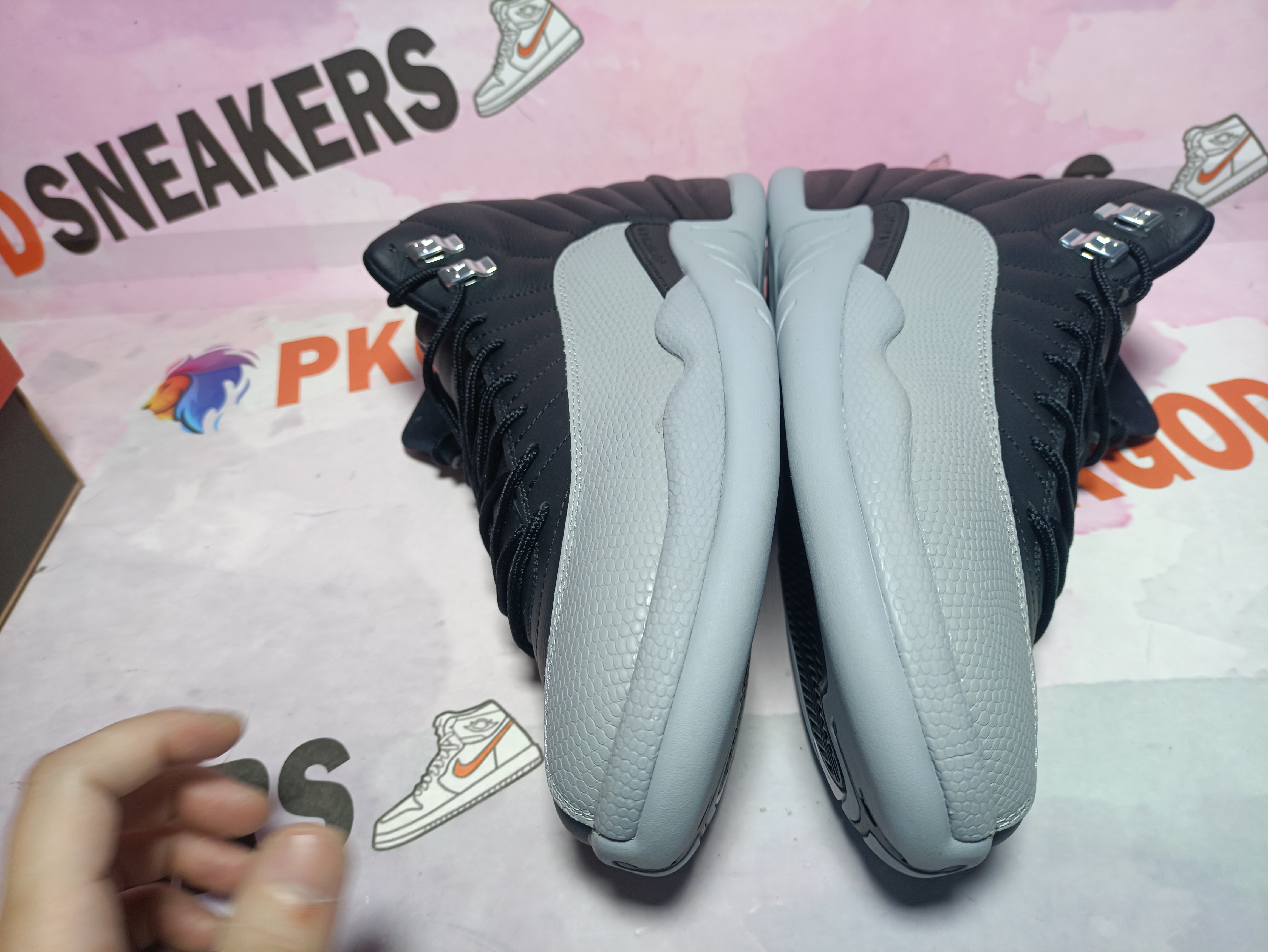 PKGoden Air Jordan 12 Retro Black and wolf Grey CT8013-010 
