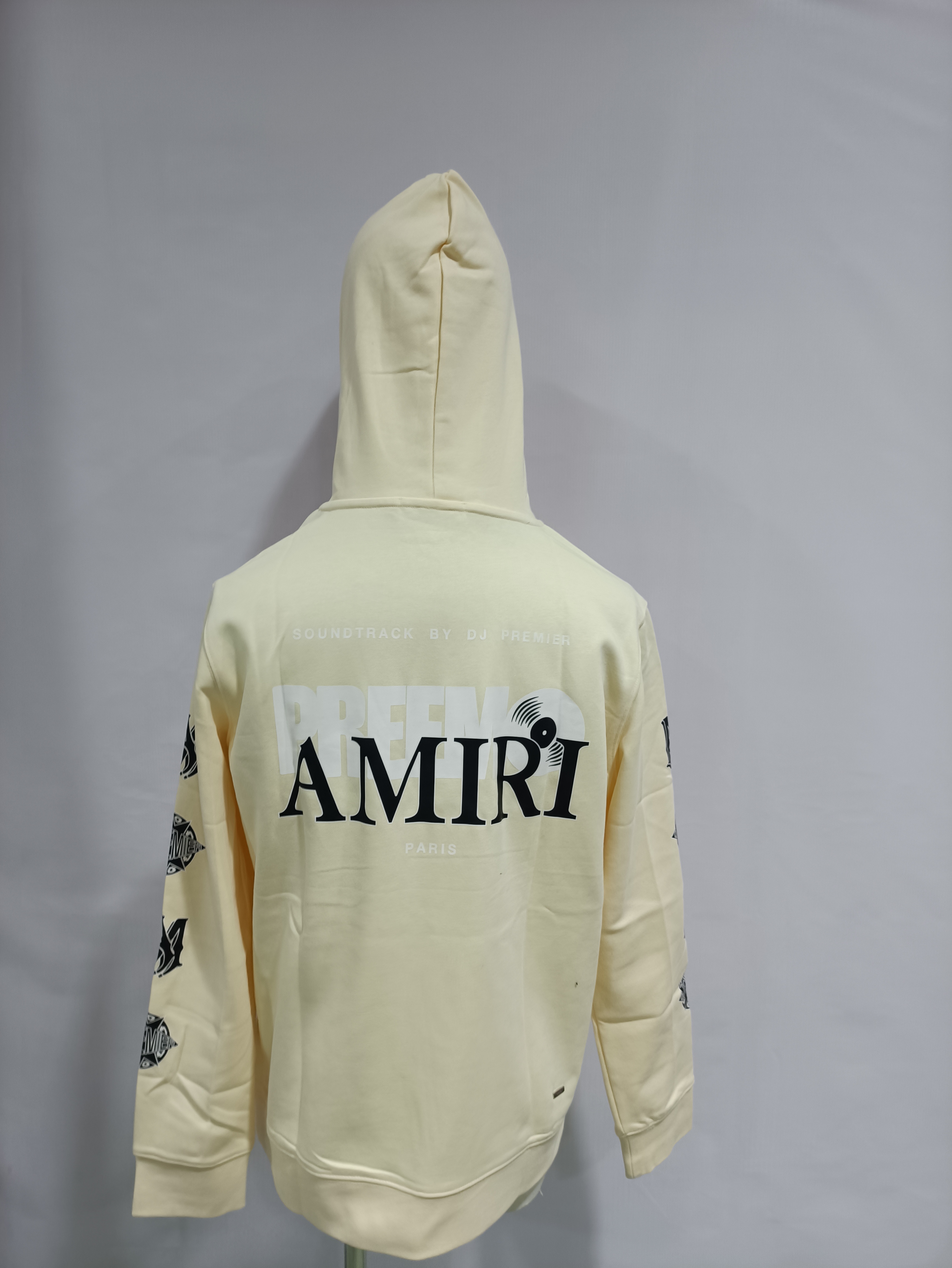 PKGoden Amiri Hoodie Grey and off white, sytM123