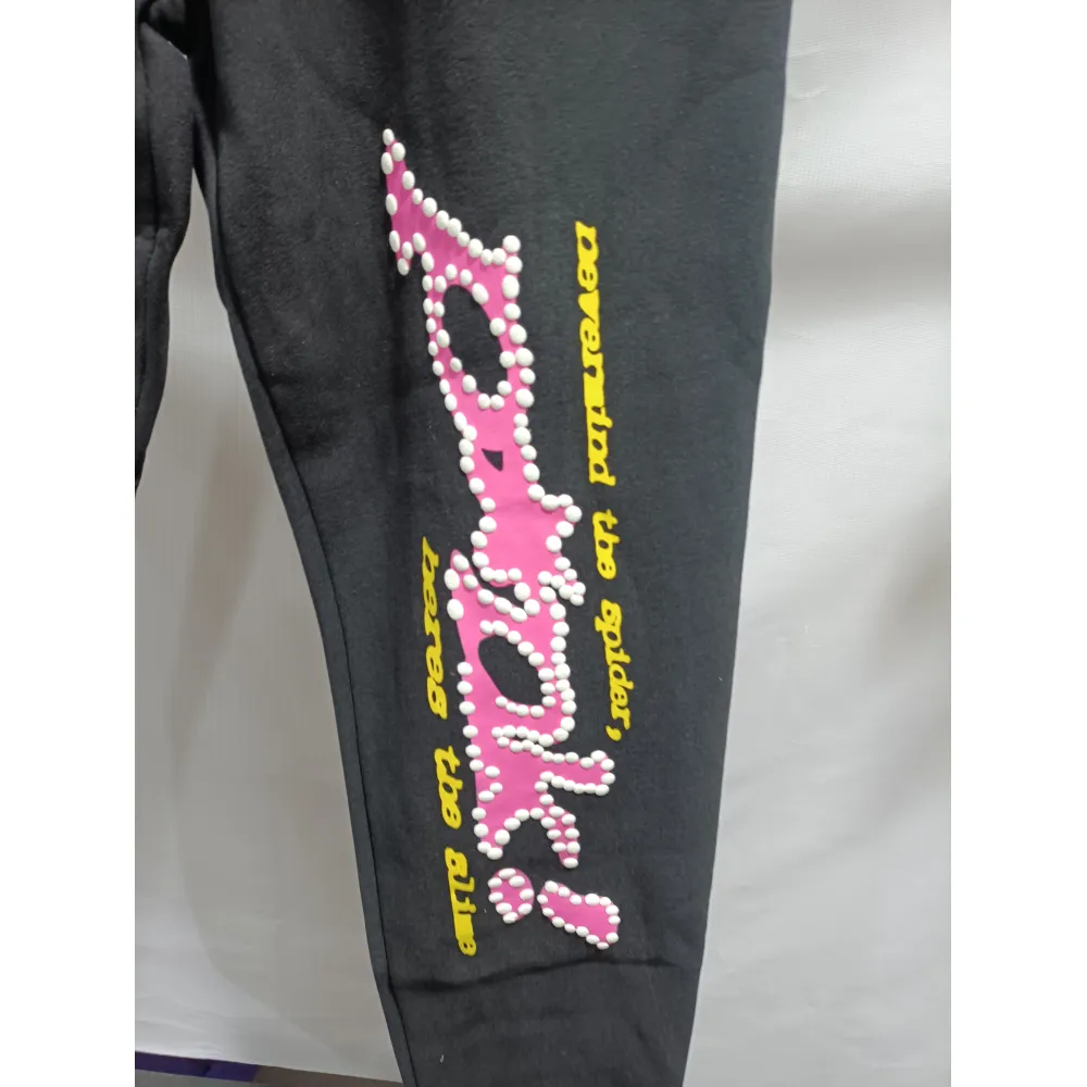 【Exchange products】Sp5der Pink Pants black