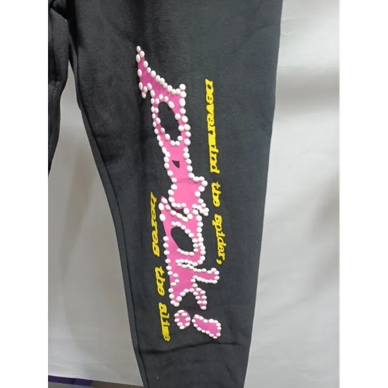 【Exchange products】Sp5der Pink Pants black