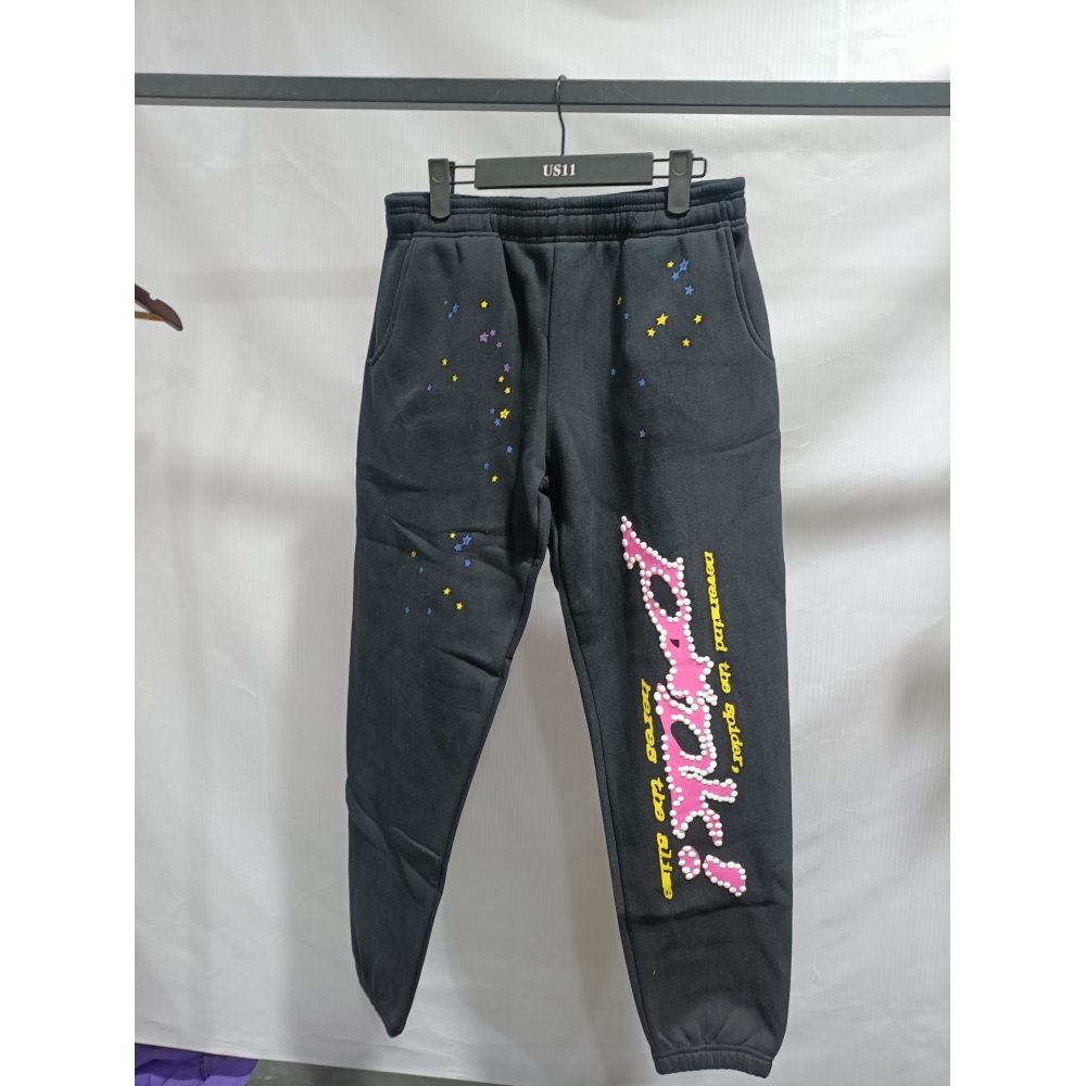 【Exchange products】Sp5der Pink Pants black