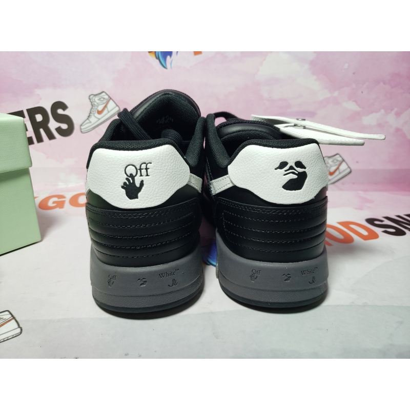 OFF-WHITE Out Of Office OOO Low Tops Black Grey White SS22,OMIA189C99LEA0011001 / OMIA189C99LEA0041001