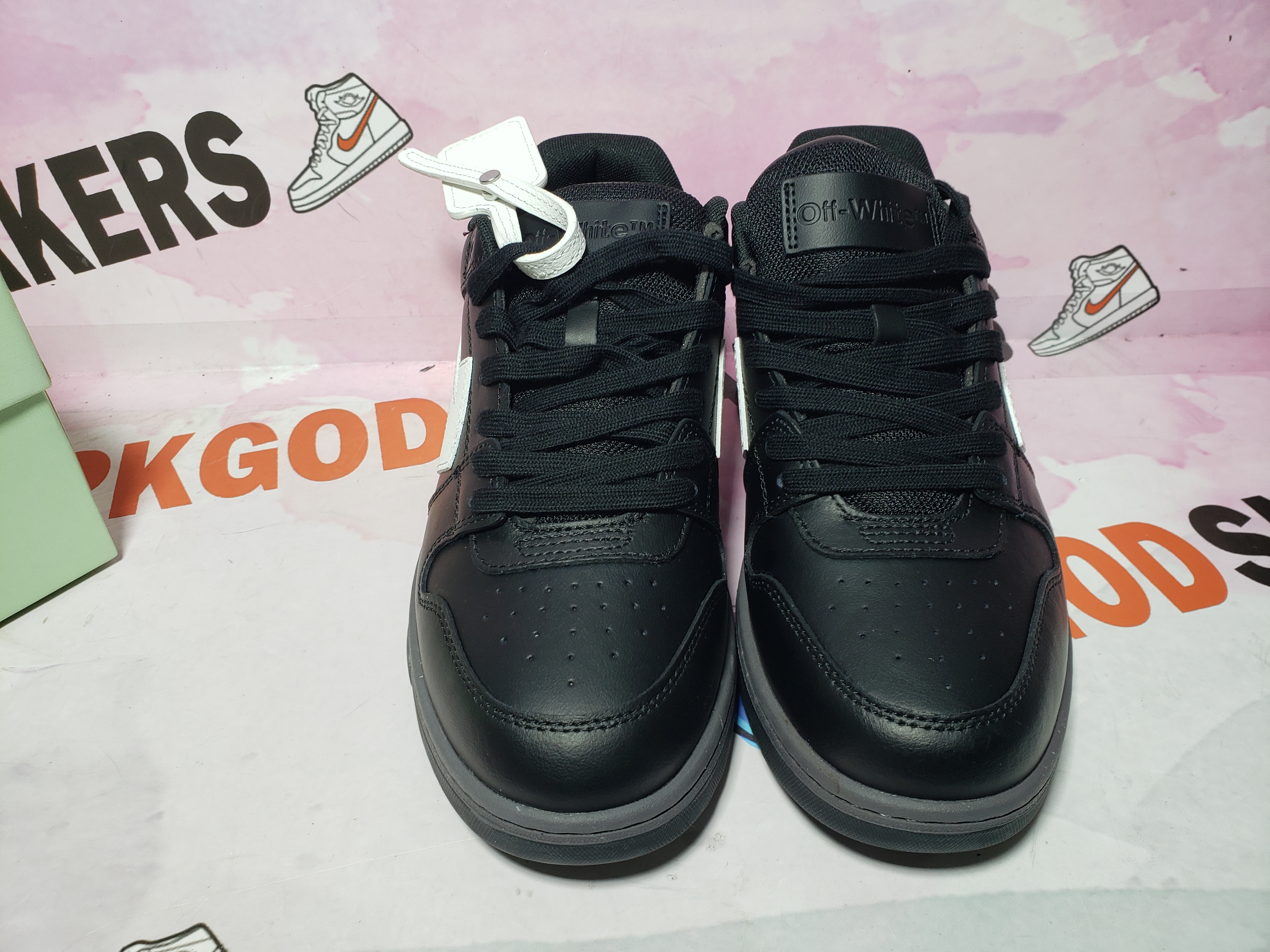 OFF-WHITE Out Of Office OOO Low Tops Black Grey White SS22,OMIA189C99LEA0011001 / OMIA189C99LEA0041001