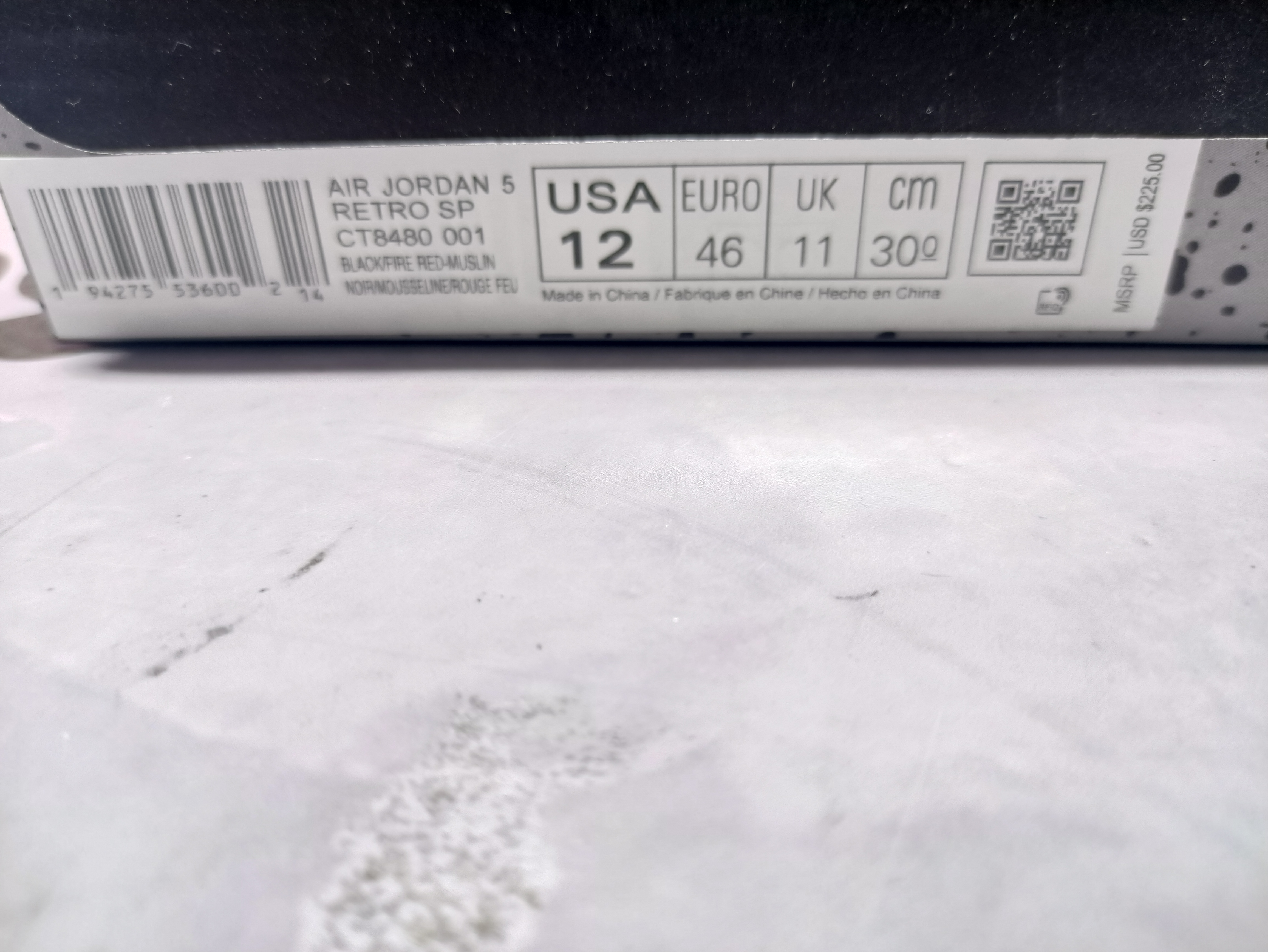 PKGoden Jordan 5 Retro Off-White Black CT8480-001