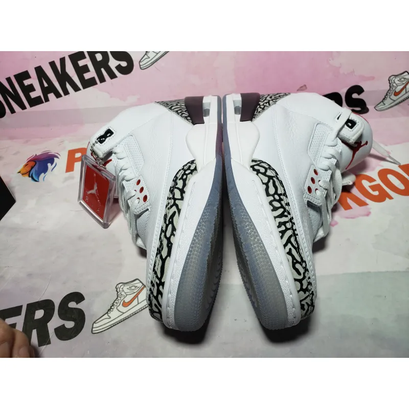 PKGoden Air Jordan 3 Retro Free Throw Line White Cement 923096-101