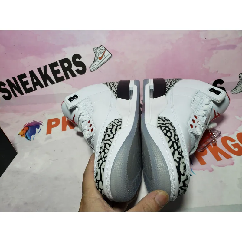 PKGoden Air Jordan 3 Retro Free Throw Line White Cement 923096-101