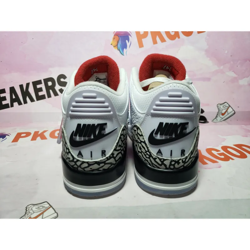 PKGoden Air Jordan 3 Retro Free Throw Line White Cement 923096-101