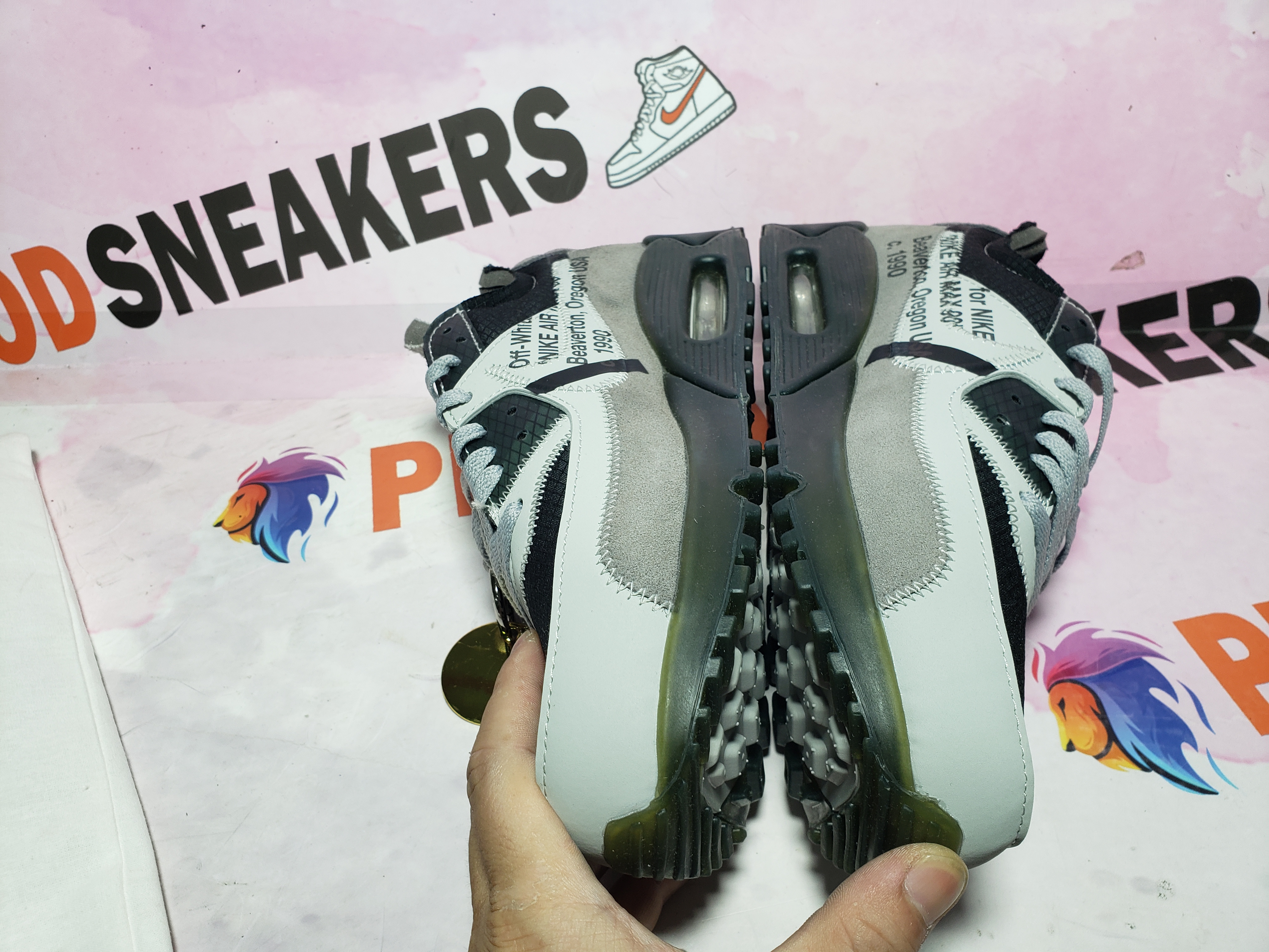 PKGoden  Air Max 90 OFF-WHITE Grey