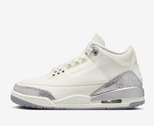 PKGoden Air Jordan 3 Retro 'Sail Metallic Silver',CK9246-100