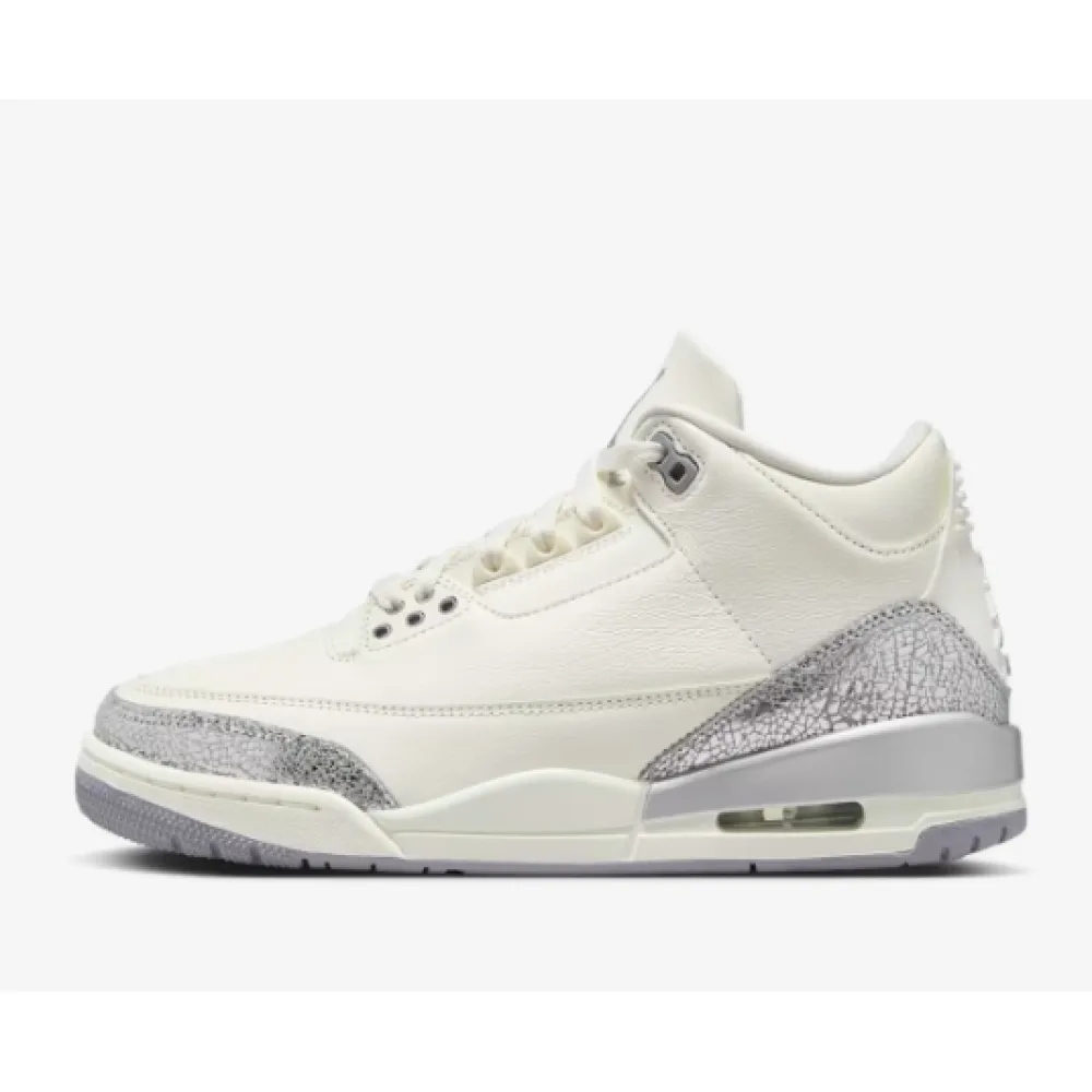 PKGoden Air Jordan 3 Retro 'Sail Metallic Silver',CK9246-100