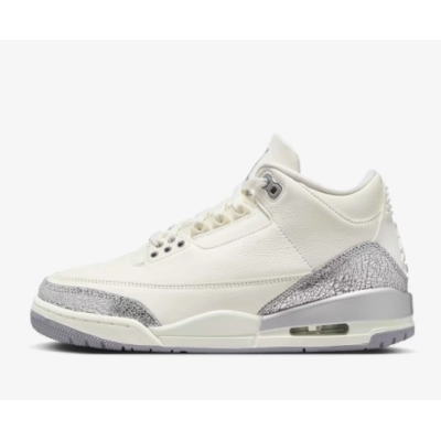 PKGoden Air Jordan 3 Retro 'Sail Metallic Silver',CK9246-100 01