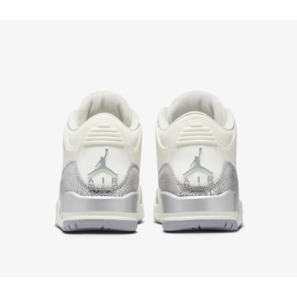PKGoden Air Jordan 3 Retro 'Sail Metallic Silver',CK9246-100