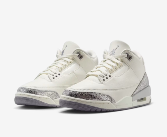 PKGoden Air Jordan 3 Retro 'Sail Metallic Silver',CK9246-100