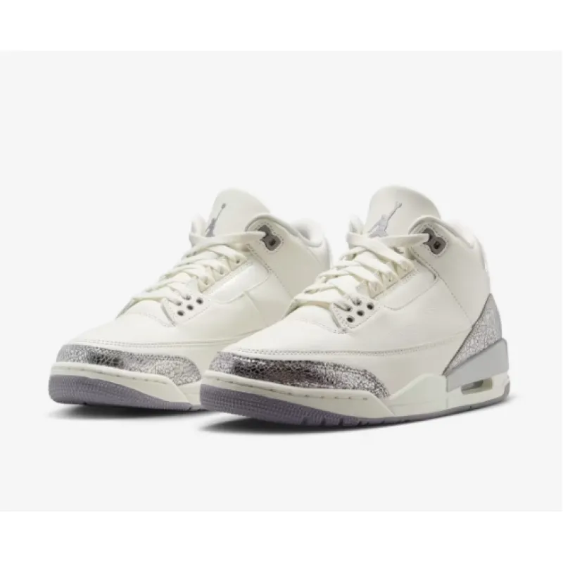 PKGoden Air Jordan 3 Retro 'Sail Metallic Silver',CK9246-100