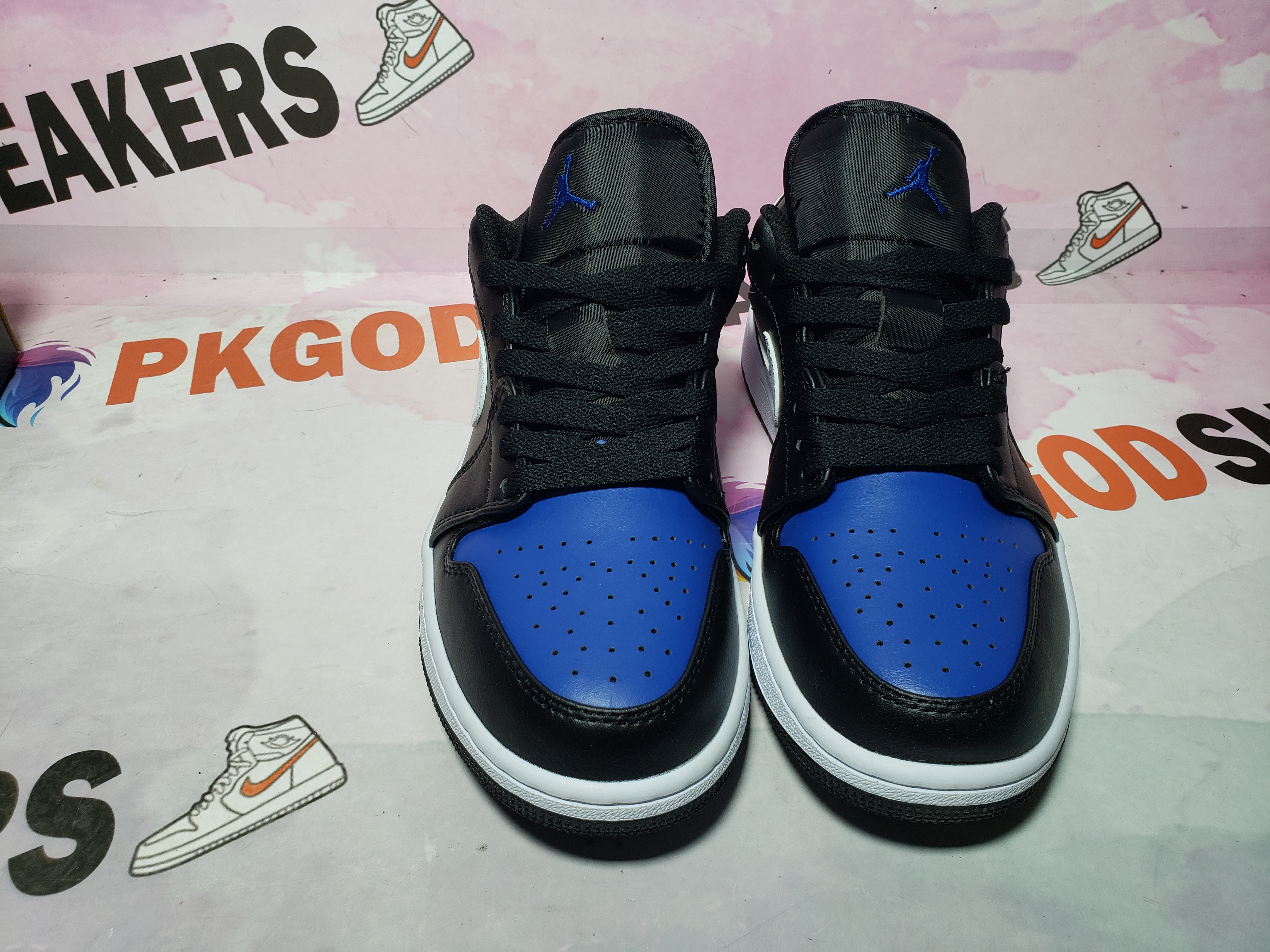 G5 Air Jordan 1 Low Black Royal Toe 553558-042 