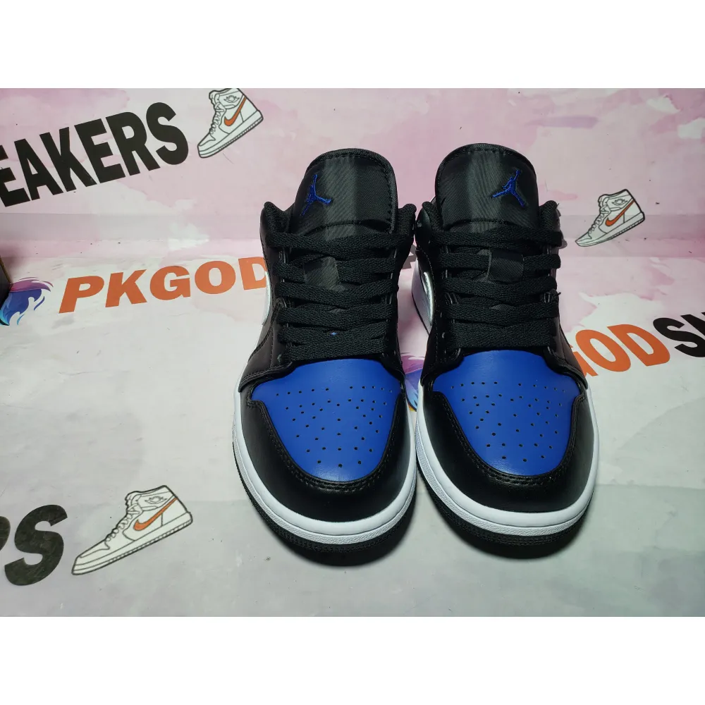 G5 Air Jordan 1 Low Black Royal Toe 553558-042 