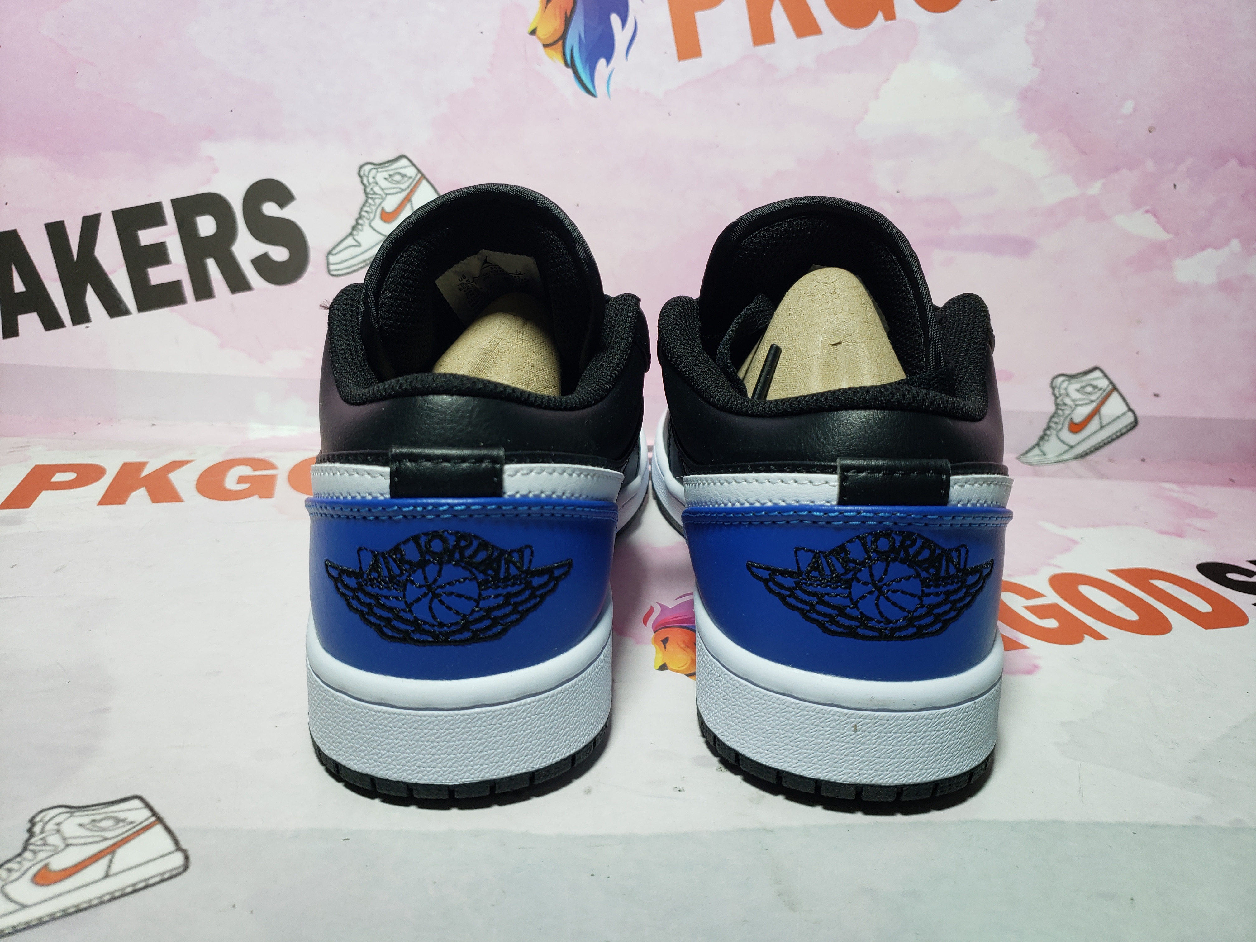 G5 Air Jordan 1 Low Black Royal Toe 553558-042 