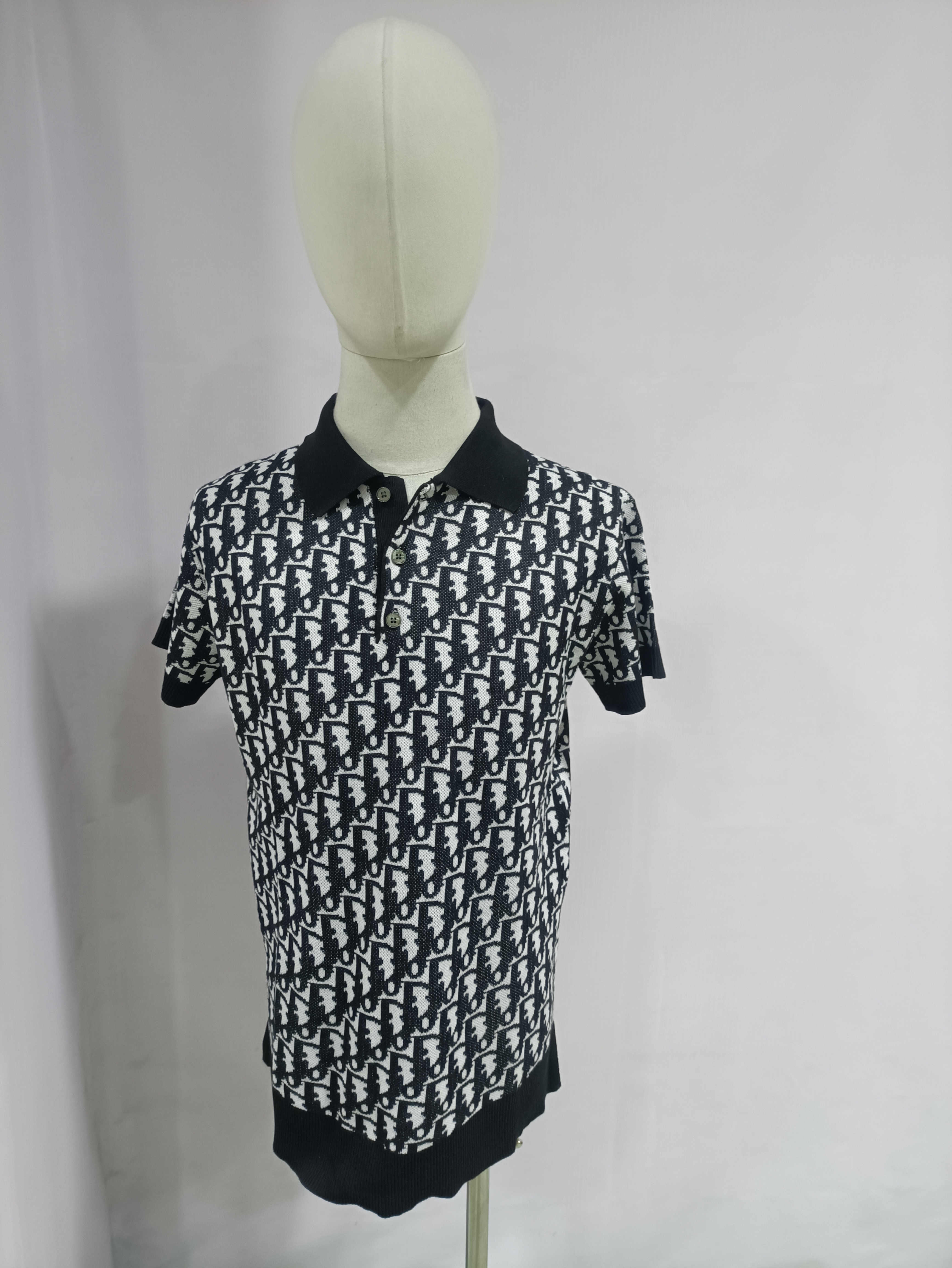 Dior monogram full print knitted POLO1