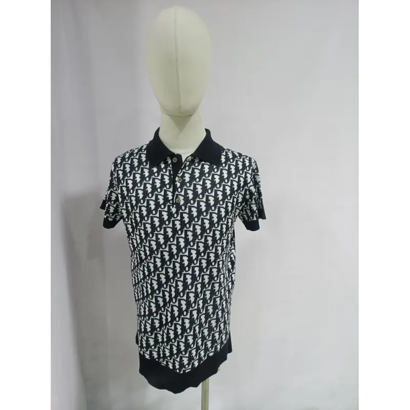 Dior monogram full print knitted POLO1
