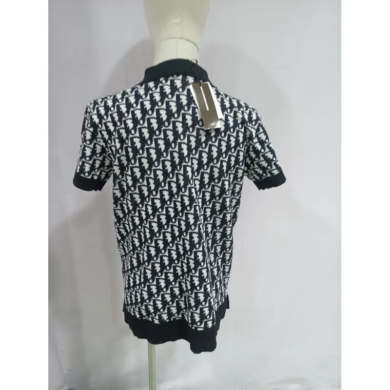 Dior monogram full print knitted POLO1