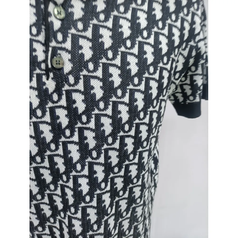 Dior monogram full print knitted POLO1