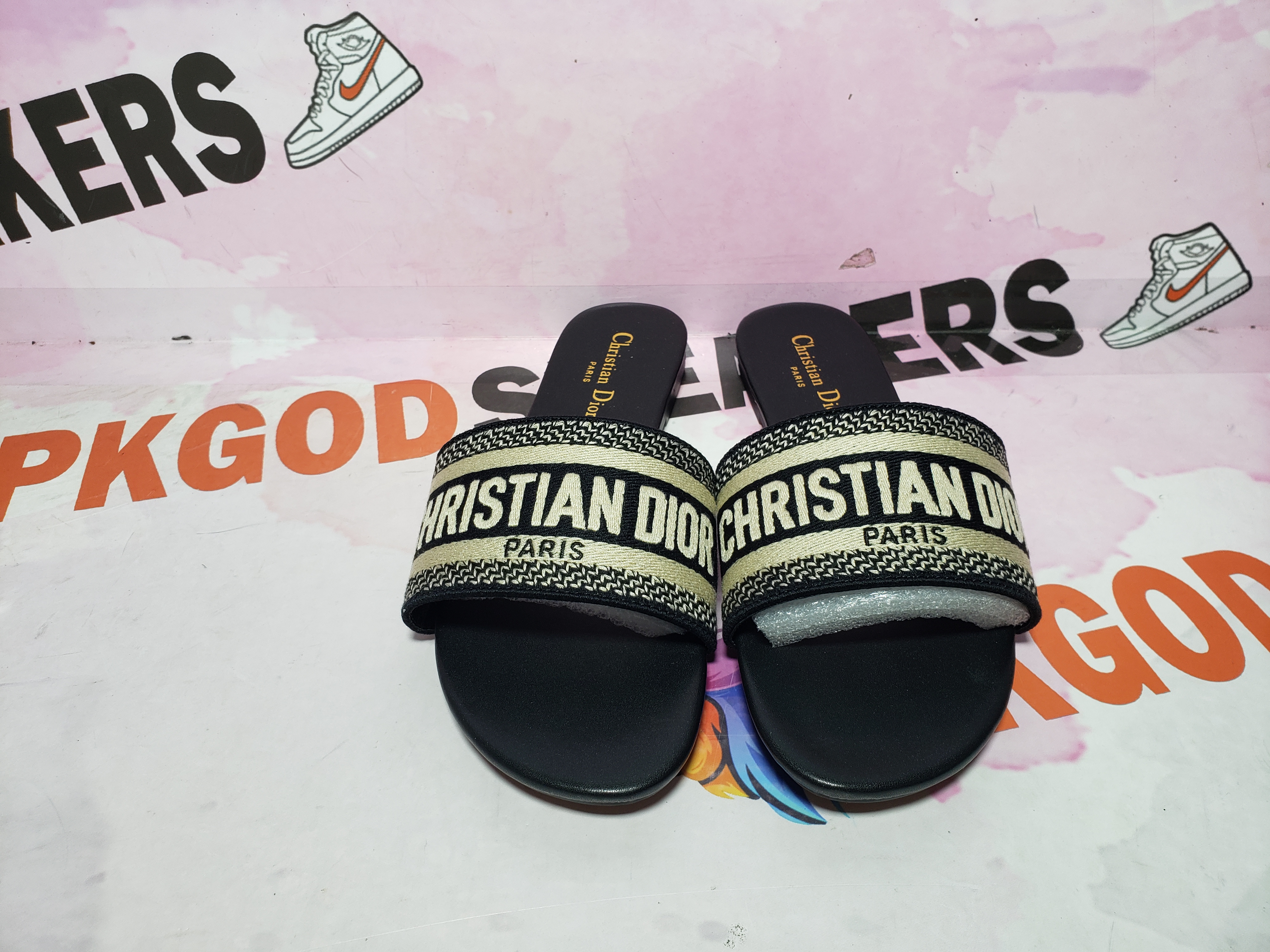 PKGoden Dior Dway Slide Black