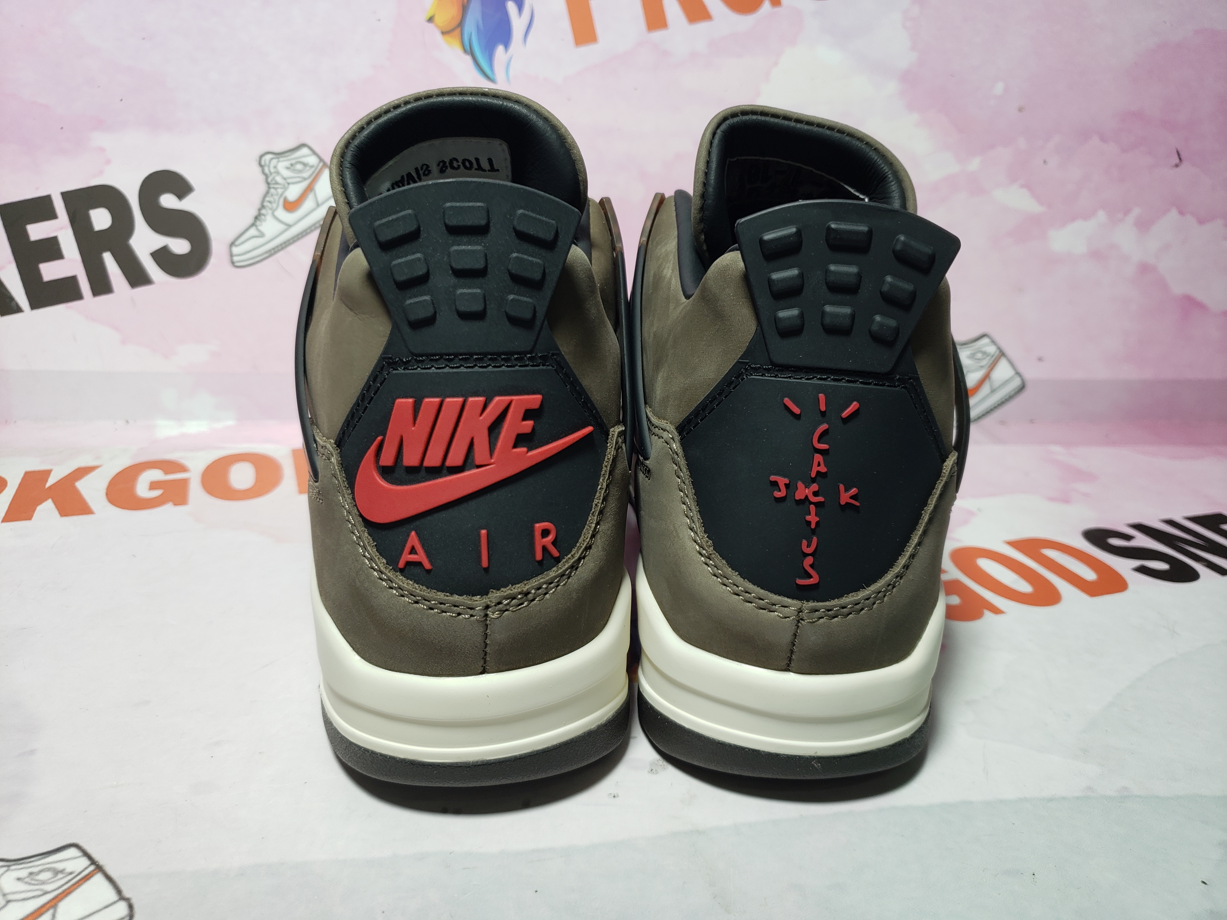PKGoden Jordan 4 Retro Travis Scott Brown AJ4-882335